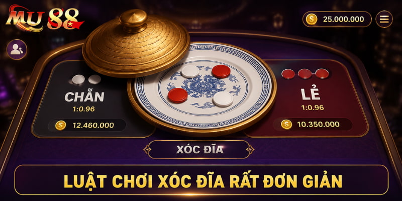 Luật chơi xóc đĩa rất đơn giản